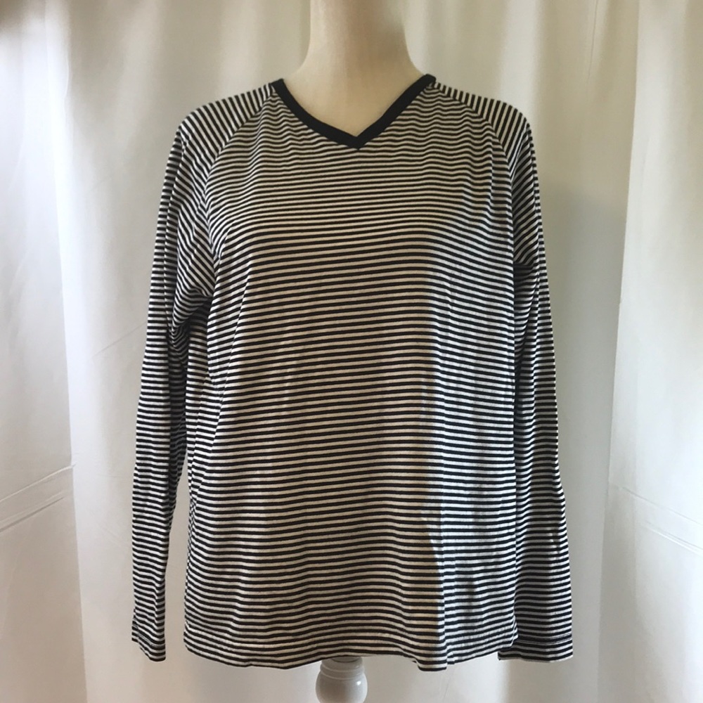 Polo Jeans Ralph Lauren Striped Navy White V-Neck